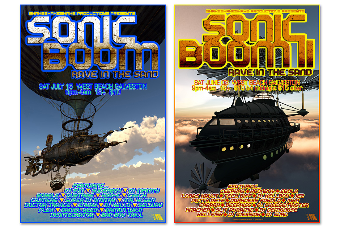 Sonic Boom Rave Posters